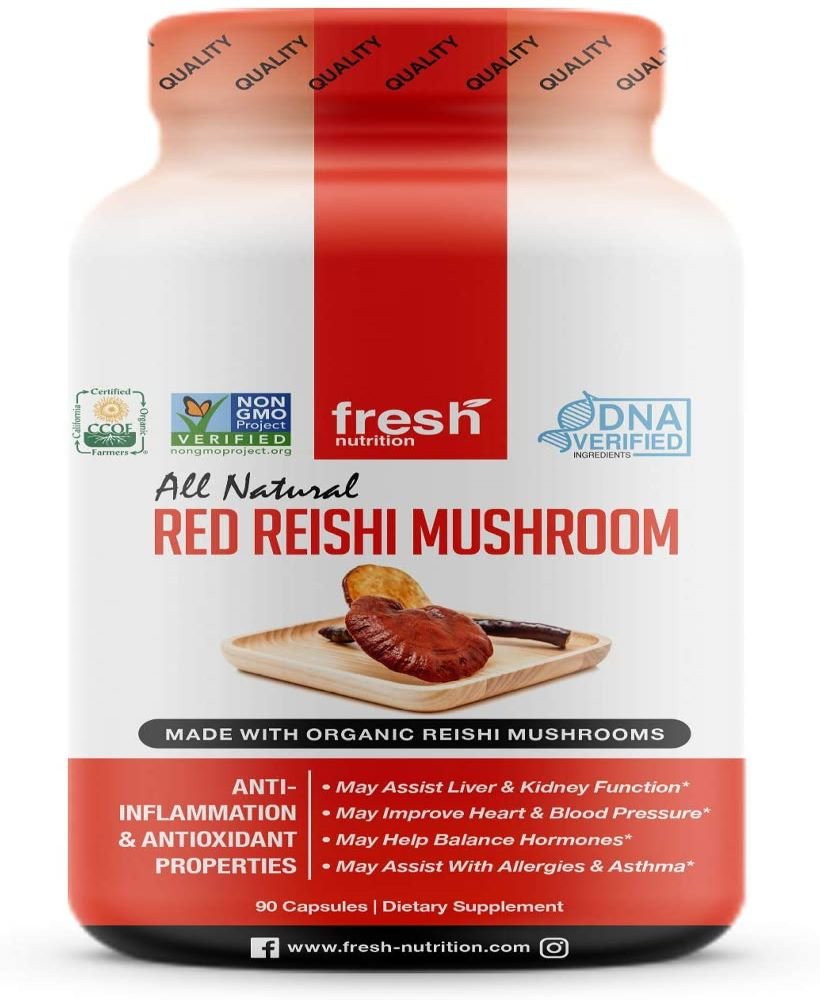 Fresh Nutrition Organic Reishi Mushroom Capsules